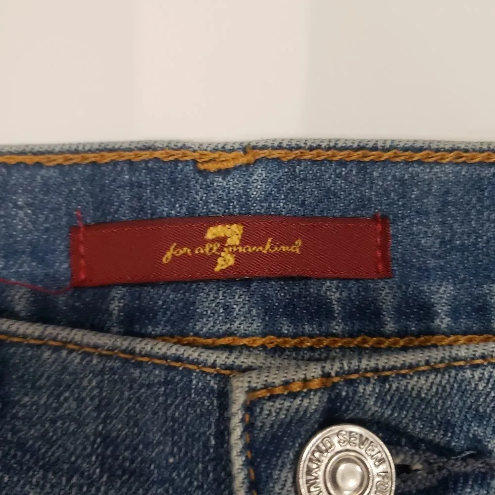 7FAM Edie Black Rhinestone Satellite Sky Jeans - Picture 13 of 17
